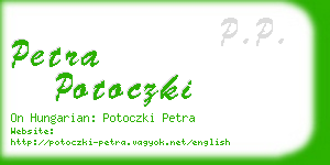 petra potoczki business card